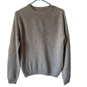 Women’s 100% Yak Wool Warm Heater Gray Crew Neck Sweater